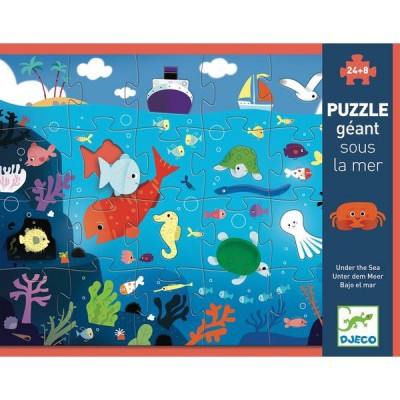 Puzzle XXL Teile Unter Dem Meer Djeco 07116 24 Teile Puzzle Tiere