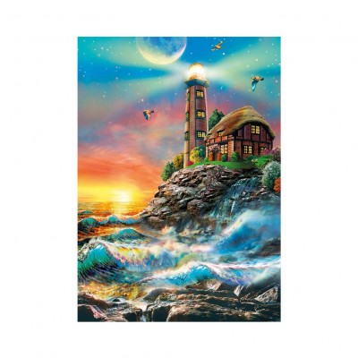 Dino-54132 Neon Puzzle - Leuchtturm