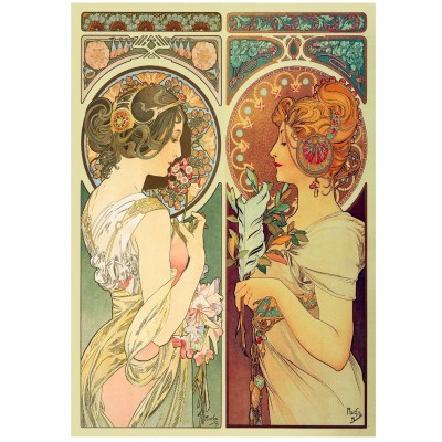 Wentworth-780804 Holzpuzzle - Mucha Alfons - Feather & Cowslip