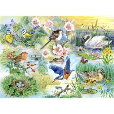 Puzzle The-House-of-Puzzles-1899 XXL Teile - Feathered Friends