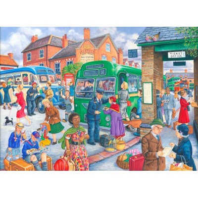 Puzzle The-House-of-Puzzles-3077 XXL Teile - Bus Station