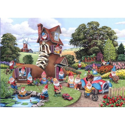 Puzzle The-House-of-Puzzles-4746 XXL Teile - Gnome & Away
