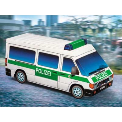 Puzzle Schreiber-Bogen-654 Kartonmodelbau: Polizeiwagen