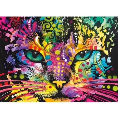 Trefl-20148 Holzpuzzle - Colourful Cat