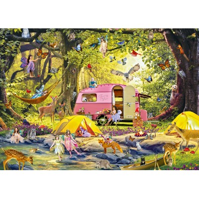 Puzzle  Alipson-Puzzle-50050 Camping des Fées avec des Amis de la Forêt
