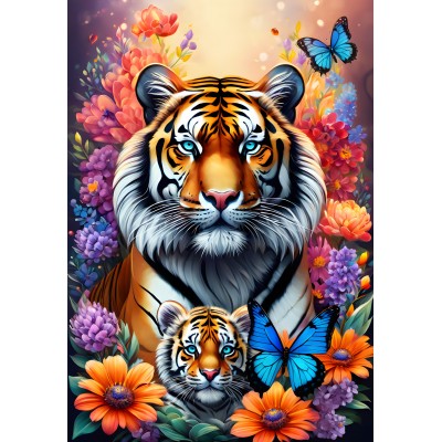 Puzzle  Alipson-Puzzle-50117 Tigers - Maternal Love Collection
