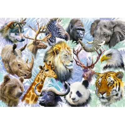 Puzzle  Alipson-Puzzle-F-50009 Tierköpfe