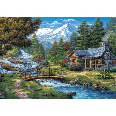 Puzzle Art-Puzzle-5471 Zwei Kleine Wasserfälle