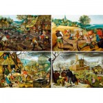 Puzzle  Art-by-Bluebird-60020 Pieter Brueghel the Younger - The Four Seasons