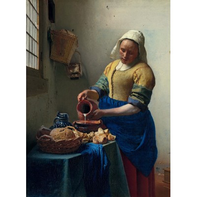 Puzzle Art-by-Bluebird-60162 Johannes Vermeer - Die Küchenmagd, 1658-1661