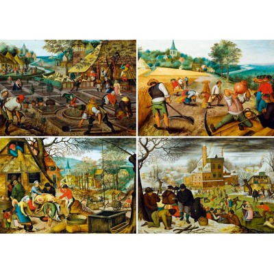 Puzzle  Art-by-Bluebird-F-60220 Pieter Brueghel the Younger - The Four Seasons