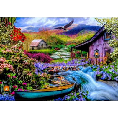 Puzzle  Bluebird-Puzzle-70210 Heaven on Earth in the Mountains