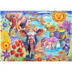 Puzzle  Bluebird-Puzzle-F-90015 Elephants in the Garden