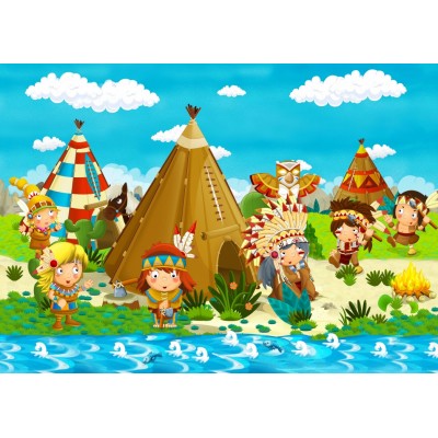 Puzzle  Bluebird-Puzzle-F-90047 Small Indian Tribe