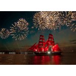 Puzzle  Bluebird-Puzzle-F-90106 Fireworks around a Sailboat