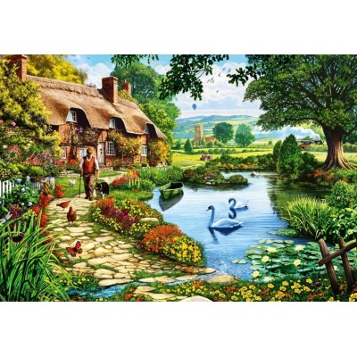 Puzzle  Bluebird-Puzzle-F-90551 Cottage by the Lake