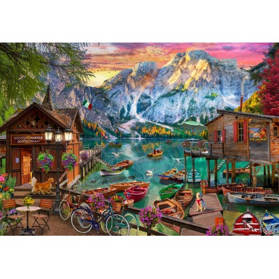 Puzzle  Bluebird-Puzzle-F-90919 Lago Di Braies, Italy