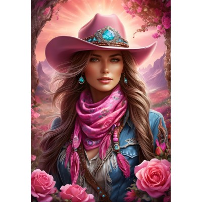 Puzzle  Bluebird-Puzzle-F-90928 Pink Cowgirl