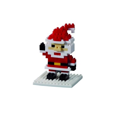 Brixies-58820 3D Nano Puzzle - Postkarte Santa Claus