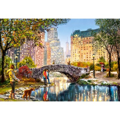 Puzzle Castorland-104376 Abendspaziergang Durch den Central Park