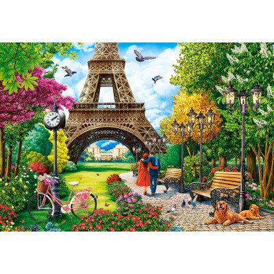 Puzzle  Castorland-104840 Spring in Paris