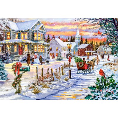 Puzzle Castorland-105274 Der Weihnachtsbaum Kommt