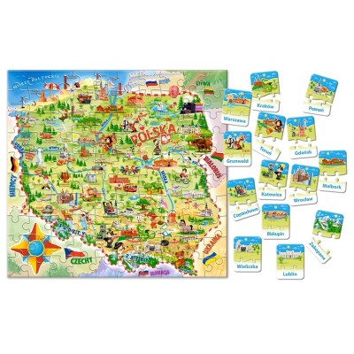 Puzzle  Castorland-142 Map of Poland