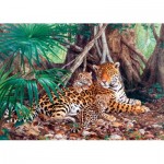 Puzzle  Castorland-300280 Jaguar im Wald
