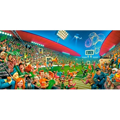 Puzzle  Castorland-400393 Fußball Championshipo (Kunstsammlung)