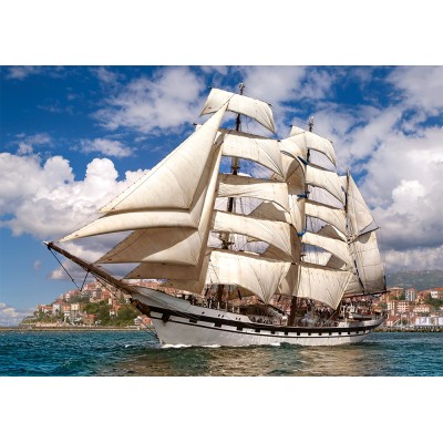 Puzzle  Castorland-52851 Tall Ship Leaving Harbour