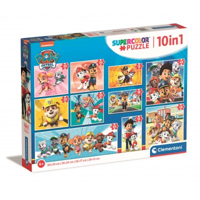  Clementoni-20270 Puzzlebox 10 in 1 - Pat' Patrouille