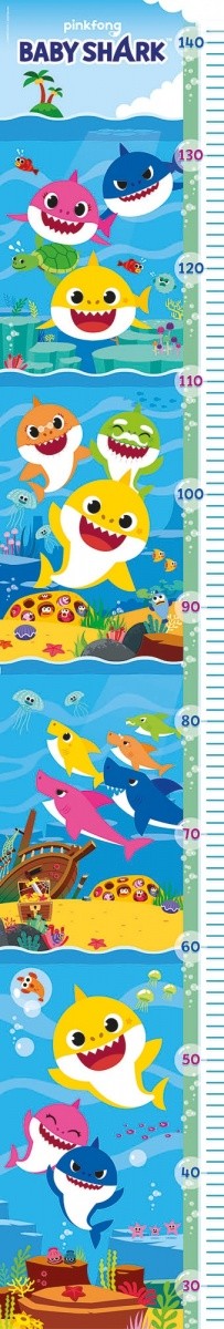 Clementoni-20340 XXL Teile - - Measure Me Puzzle - Baby Shark
