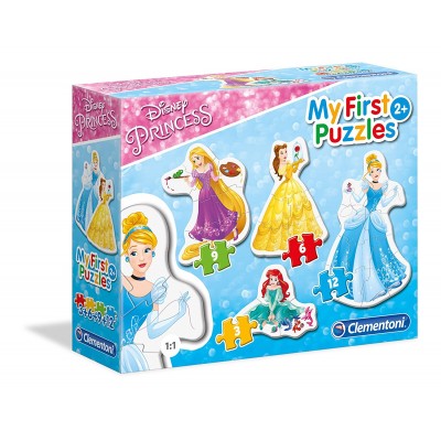 Clementoni-20805 4 Puzzles - My first Puzzles - Disney Princess