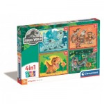  Clementoni-21521 Puzzle 4 in 1 - Jurassic World