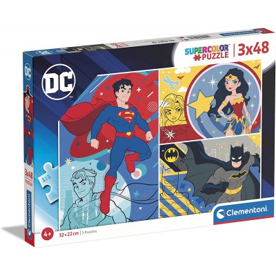  Clementoni-25272 3 Puzzles - DC Comics Justice League