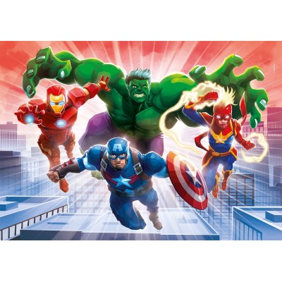 Clementoni-27554 Neon Puzzle - Marvel Avengers