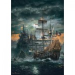 Puzzle  Clementoni-31719 Das Piratenschiff