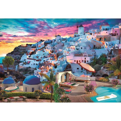 Puzzle  Clementoni-35540 Blick auf Griechenland