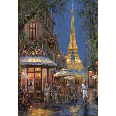 Puzzle  Clementoni-35577 Übernachtungen Im Eiffel Café