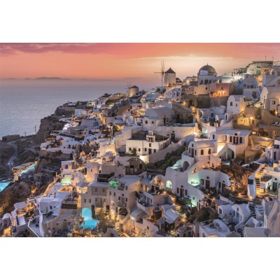 Puzzle  Clementoni-39933 Schattierungen Von Santorini