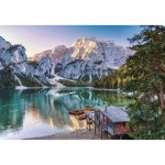 Puzzle  Clementoni-39934 Smaragdgrüner Pragser Wildsee