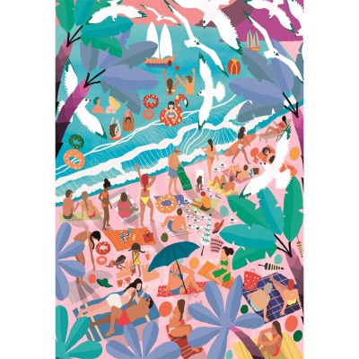 Puzzle Clementoni-39938 Sonntag Am Strand