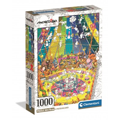 Puzzle  Clementoni-39964 Mordillo. Die Show