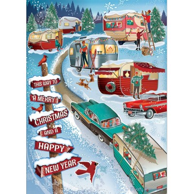 Puzzle  Cobble-Hill-40219 Christmas Campers