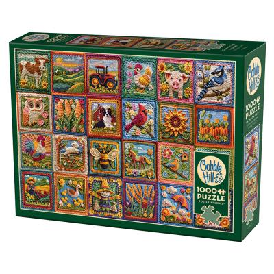 Puzzle  Cobble-Hill-40320 Gehäkeltes Landleben