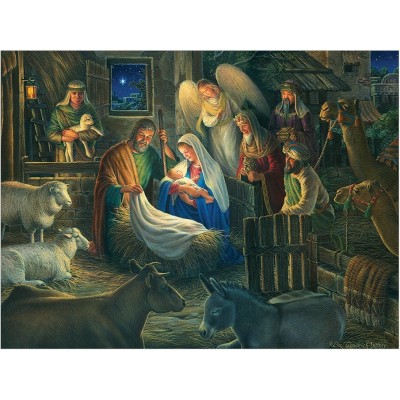Puzzle  Cobble-Hill-45057 XXL Teile - Away in a Manger