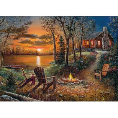 Puzzle  Cobble-Hill-45066 Am Lagerfeuer