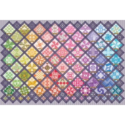 Puzzle  Cobble-Hill-49010 Four Square Quilt Blocks