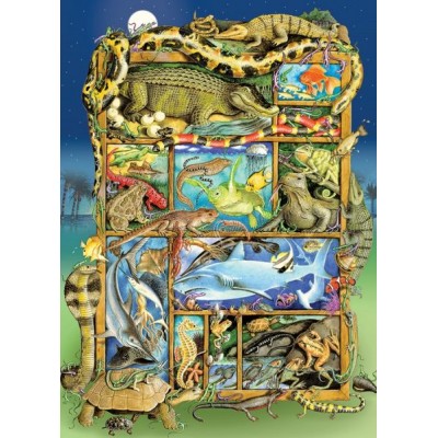 Puzzle Cobble-Hill-54620 XXL Teile - Reptiles and Amphibians