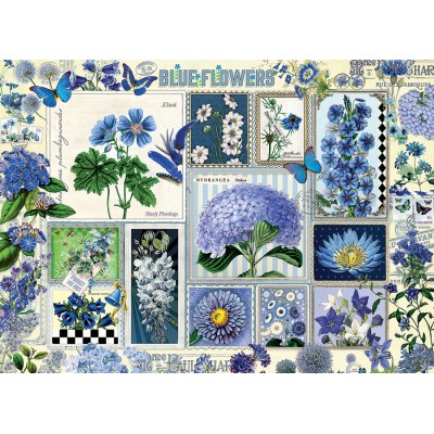 Puzzle Cobble-Hill-80043 Blue Flowers